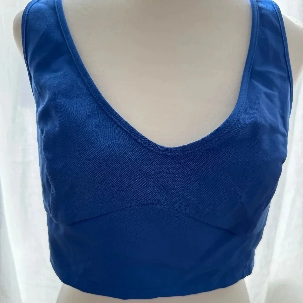NWOT Sincerely Jules Royal‎ Blue Crop Top Size Large L